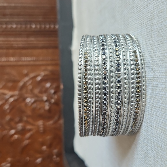 Lucky Brand Pave Cuff  Silver cuff bracelet - Picture 1 of 6